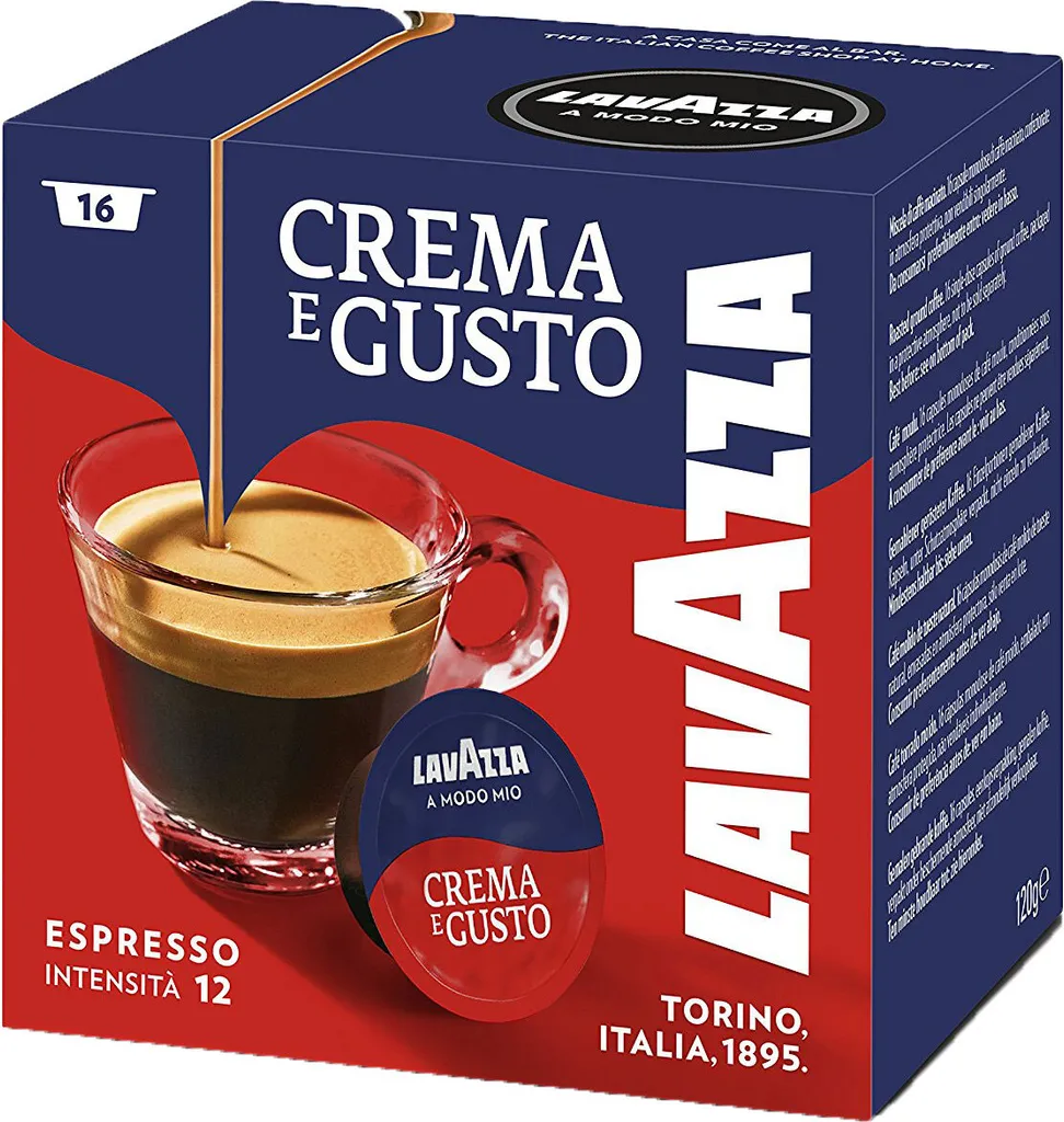 Lavazza A Modo Mio Crema E Gusto, Kaffeekapsel, Espresso, Medium Geröstet, Arabica, Robusta, A Modo Mio, 7,5 G 1 Lavazza A Modo Mio Crema E Gusto, Kaffeekapsel, Espresso, Medium Geröstet, Arabica, Robusta, A Modo Mio, 7,5 G