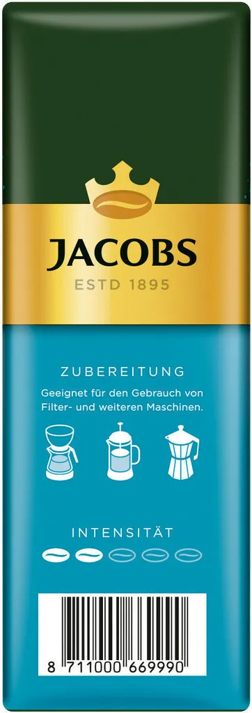 JACOBS Filterkaffee Auslese Mild & Sanft 6 X 500 G Kaffee Gemahlen + 1 Becher+ 1 Dose 5 JACOBS Filterkaffee Auslese Mild & Sanft 6 X 500 G Kaffee Gemahlen + 1 Becher+ 1 Dose – Bild 5