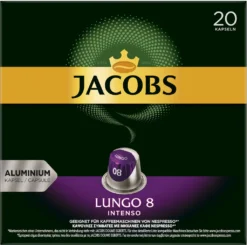 Jacobs Lungo 8 Intenso, Kaffeekapseln, Nespresso Kompatibel, Kaffee, 200 Kapseln, á 5.2 G -Kaffee Verkäufe 9beeefd18f774b59217c9dfc3364fd93