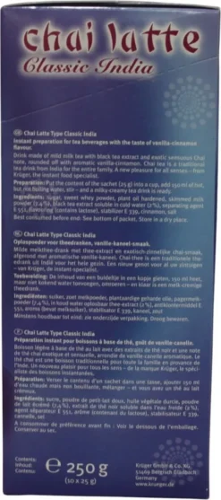 Krüger You Chai Latte Typ Vanille-Zimt Classic India Extra Cremig | 10 Portionen -Kaffee Verkäufe 9f1509446e045314aaed104f4856f7e8