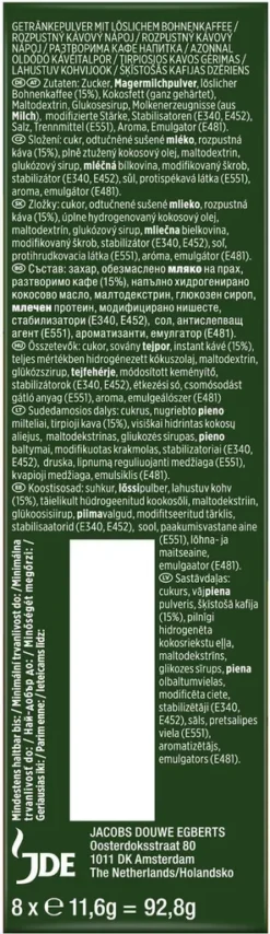 JACOBS Löskaffee Typ Cappuccino 10 X 8 Sticks - 80 Getränke Instantkaffee -Kaffee Verkäufe a035c6ca81effff4e01a264f58c04921