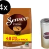 SENSEO Pads Strong Senseopads 4 X 48 Getränke Kaffeepads XXL Packs + 1 Senseo Dose