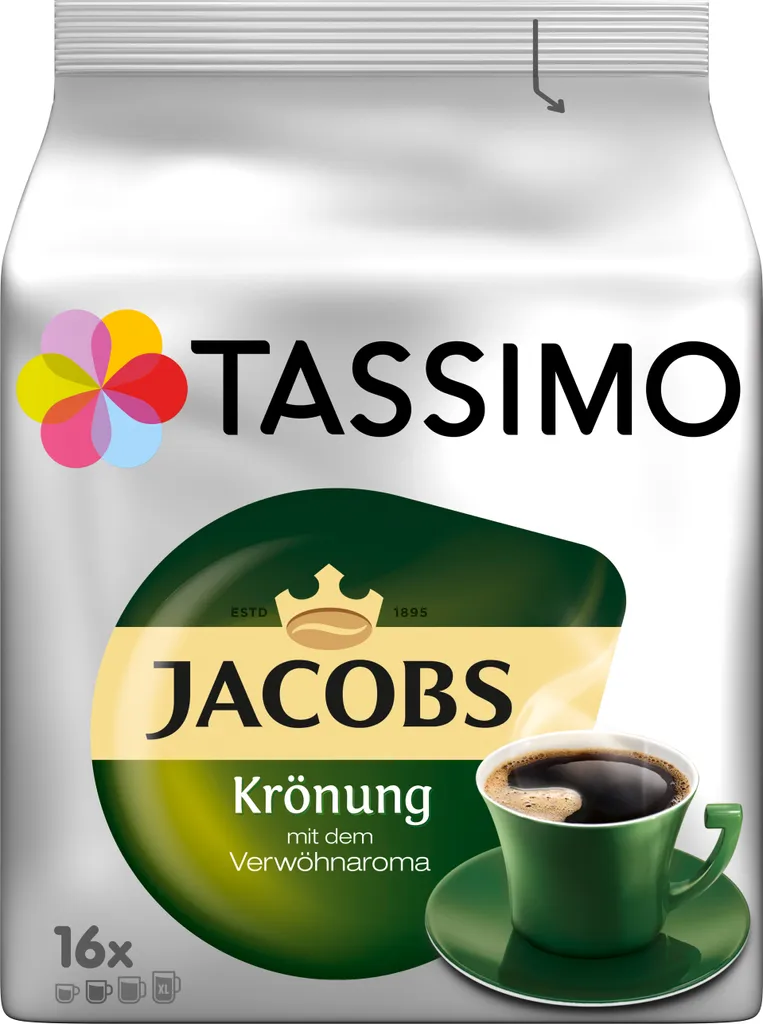 Tassimo Jacobs Krönung Mit Dem Verwöhnaroma | 16 T Discs, Kaffeekapseln 1 Tassimo Jacobs Krönung Mit Dem Verwöhnaroma | 16 T Discs, Kaffeekapseln