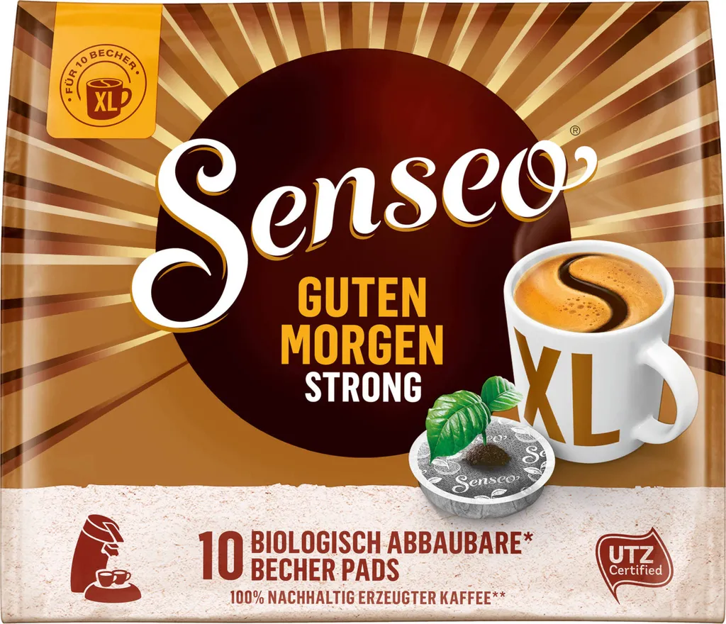 SENSEO Pads Guten Morgen Strong XL UTZ 5 X 10 Getränke Pads 1 SENSEO Pads Guten Morgen Strong XL UTZ 5 X 10 Getränke Pads