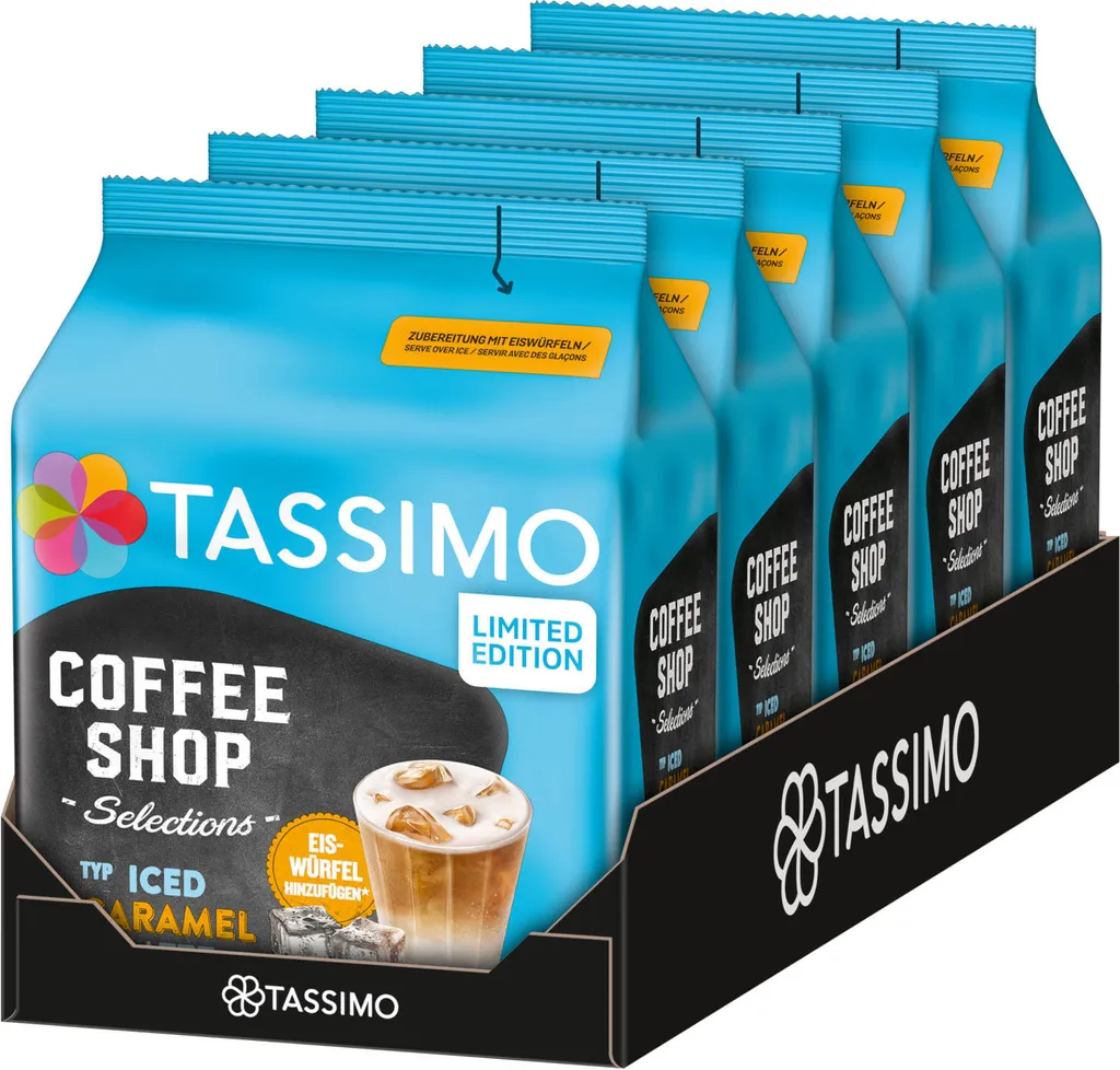 TASSIMO Kapseln Typ Iced Caramel Latte Coffee Shop Selections Discs 40 Getränke 1 TASSIMO Kapseln Typ Iced Caramel Latte Coffee Shop Selections Discs 40 Getränke