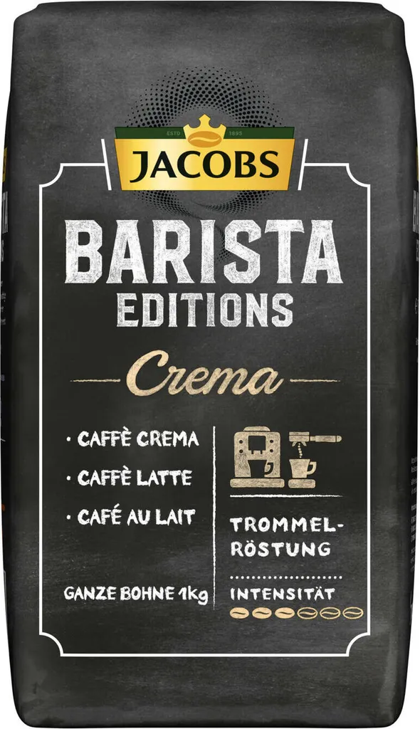 JACOBS Kaffeebohnen Barista Editions Crema 2x1 Kg Ganze Kaffee Bohnen Geröstet 2 JACOBS Kaffeebohnen Barista Editions Crema 2x1 Kg Ganze Kaffee Bohnen Geröstet – Bild 2