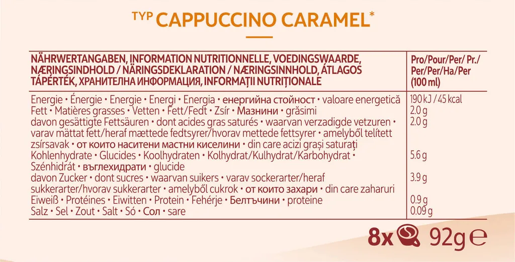 SENSEO Typ Cappuccino Caramel Pads 10er Pack 10 X 8 Getränke 8 SENSEO Typ Cappuccino Caramel Pads 10er Pack 10 X 8 Getränke – Bild 8