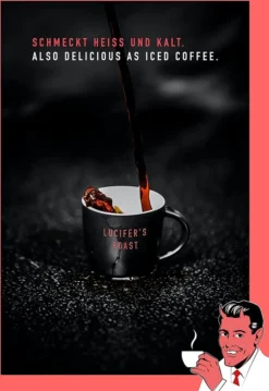 LUCIFER'S ROAST 4x1kg Espresso By KIQO Aus Italien - Starke Kaffeebohnen Für Kaffeevollautomaten Und Siebträger - Säurearm - 100% Robusta (ganze Bohnen, 4x1kg) -Kaffee Verkäufe b115f2fb01b217c71a196e369658d405