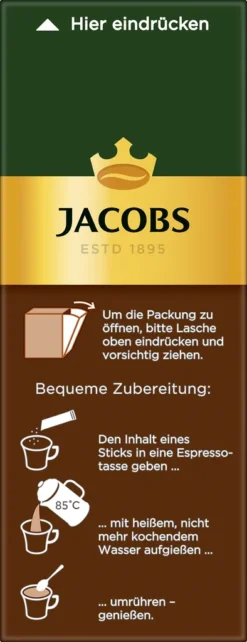 Jacobs Typ Espresso Sticks | Löslicher Kaffee | 25 Portionen 15 Jacobs Typ Espresso Sticks | Löslicher Kaffee | 25 Portionen -Kaffee Verkäufe b3cea2dec72db7dbdf0e62ed188f067e