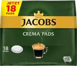 Jacobs Crema Pads | 18 Senseo Kompatible Kaffeepads 118 G