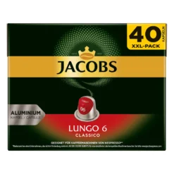 JACOBS Kapseln Lungo Classico 5 X 40 Nespresso®* Kompatible Kaffeekapseln