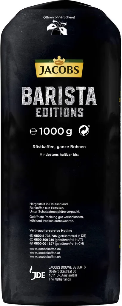 JACOBS Kaffeebohnen Barista Editions Crema Do Brasil 4 X 1 Kg Geröstete Bohnen 7 JACOBS Kaffeebohnen Barista Editions Crema Do Brasil 4 X 1 Kg Geröstete Bohnen – Bild 7
