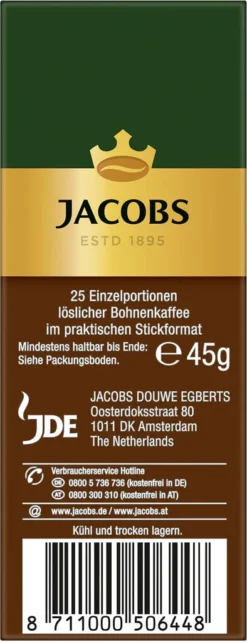 JACOBS Espresso Löslicher Kaffee 12er Pack - 12 X 25 Sticks -Kaffee Verkäufe be6a9d5507e6f842196145add36453c2