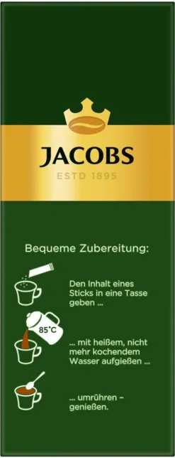 JACOBS Krönung Löslicher Kaffee 8 X 20 Getränke Sticks Instantkaffee -Kaffee Verkäufe c0157d8986daf06ad60a7a77c9f2cfa3 1