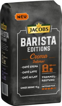 Jacobs Barista Editions Crema Intense, Bohnenkaffee, Ganze Bohnen, Röstkaffee, Kaffeebohnen, 4 X 1000 G 8 Jacobs Barista Editions Crema Intense, Bohnenkaffee, Ganze Bohnen, Röstkaffee, Kaffeebohnen, 4 X 1000 G -Kaffee Verkäufe c181544b9b868ce8976b1651429dbe66