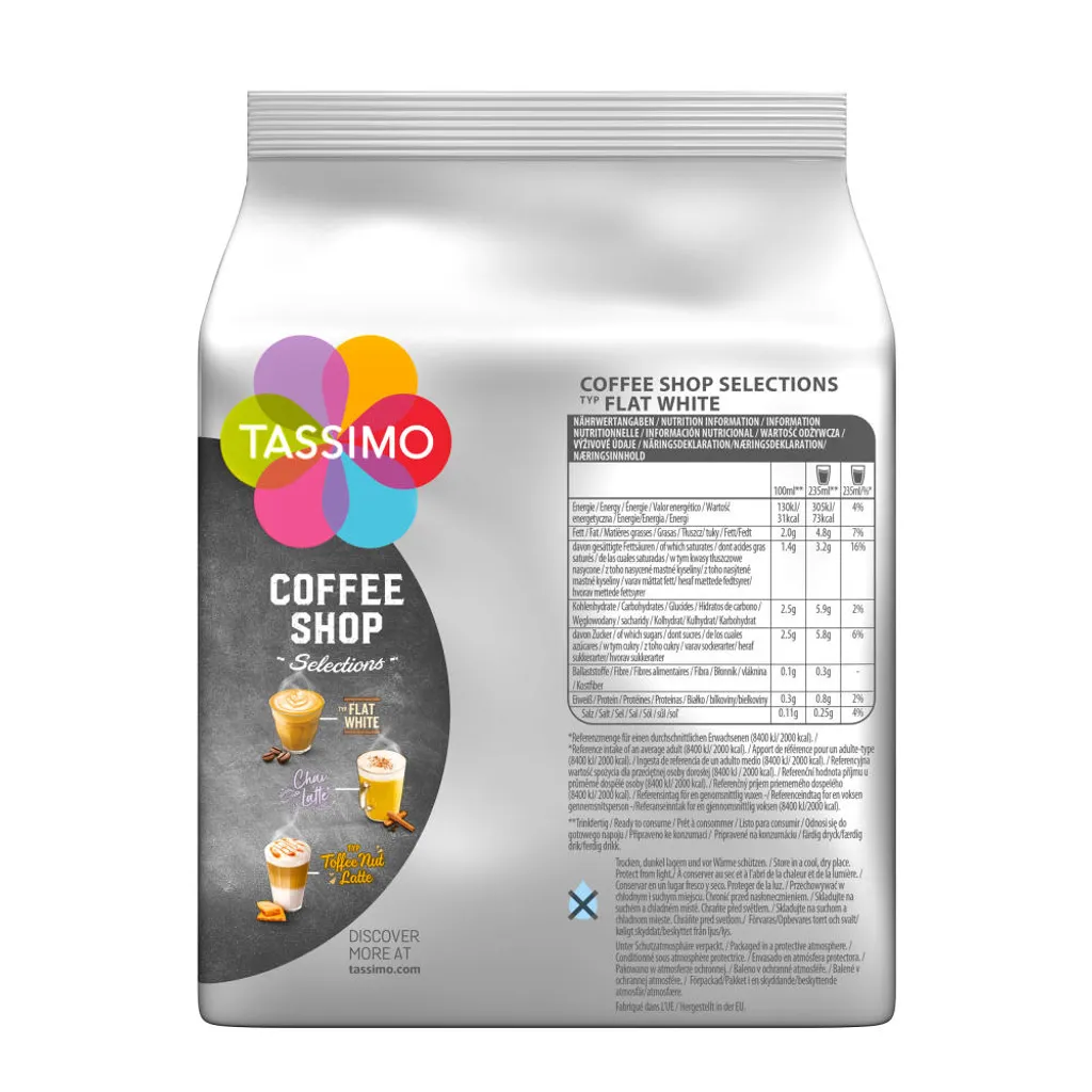Tassimo Coffee Shop Selection Flat White, 16 Kapseln / 8 Portionen, Kaffeekapseln 2 Tassimo Coffee Shop Selection Flat White, 16 Kapseln / 8 Portionen, Kaffeekapseln – Bild 2