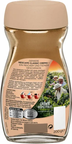 Nescafé® Nescafé Classic Crema | Löslicher Kaffee | 200g 13 Nescafé® Nescafé Classic Crema | Löslicher Kaffee | 200g -Kaffee Verkäufe c5694985e038f056ac50b707f9427a33