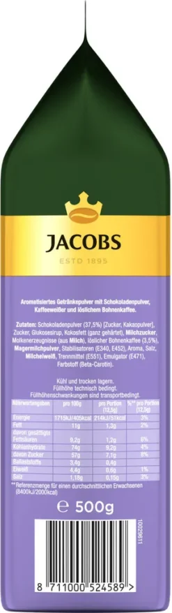 JACOBS Momente Typ Choco Cappuccino Mit Milka 12 X 500 G Beutel 9 JACOBS Momente Typ Choco Cappuccino Mit Milka 12 X 500 G Beutel -Kaffee Verkäufe c66654a5117106b0dff0eaf95fb755fd