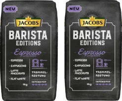 JACOBS Kaffeebohnen Barista Editions Espresso 2x1kg Ganze Bohne + Aluminium Dose Im Barista Design -Kaffee Verkäufe c83485fd0e515adb89efd95595e9158d