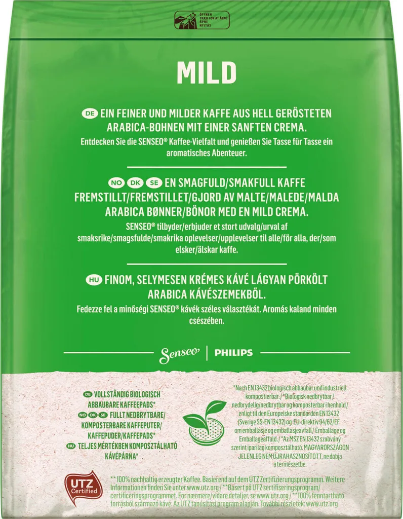 SENSEO Pads Mild UTZ 10 X 36 Kaffeepads Vorratspack - 360 Getränke 5 SENSEO Pads Mild UTZ 10 X 36 Kaffeepads Vorratspack - 360 Getränke – Bild 5