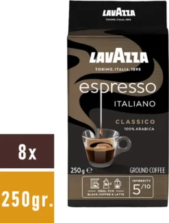 Lavazza Espresso Italiano Classico 8x250 G (gemahlener Kaffee) 5 Lavazza Espresso Italiano Classico 8x250 G (gemahlener Kaffee) -Kaffee Verkäufe d5c74a54f873aadd021fe5bc35874b66