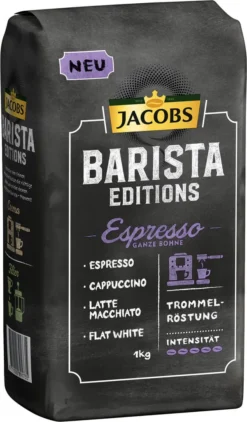 Jacobs Barista Editions Espresso, Bohnenkaffee, Ganze Bohnen, Röstkaffee, Kaffeebohnen, 4 X 1000 G -Kaffee Verkäufe d8d1b045eaf9e2d622d22676b9ac89ff
