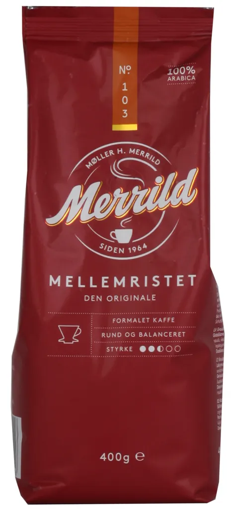 Merrild Rød Kaffe 400g 1 Merrild Rød Kaffe 400g