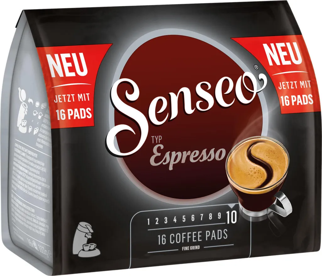 SENSEO Espresso Kaffee Pads 5er Pack - 5 X 16 Getränke 1 SENSEO Espresso Kaffee Pads 5er Pack - 5 X 16 Getränke