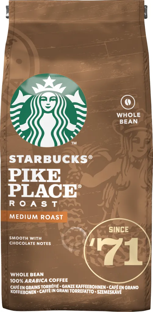 Nestlé® Starbucks Pike Place Roast, Medium, Ganze Bohne, 200 G 1 Nestlé® Starbucks Pike Place Roast, Medium, Ganze Bohne, 200 G