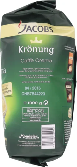 Jacobs Krönung Crema | Ganze Bohne | 1000g -Kaffee Verkäufe e8be5de50d1124cb66006c0bb1e2cea2