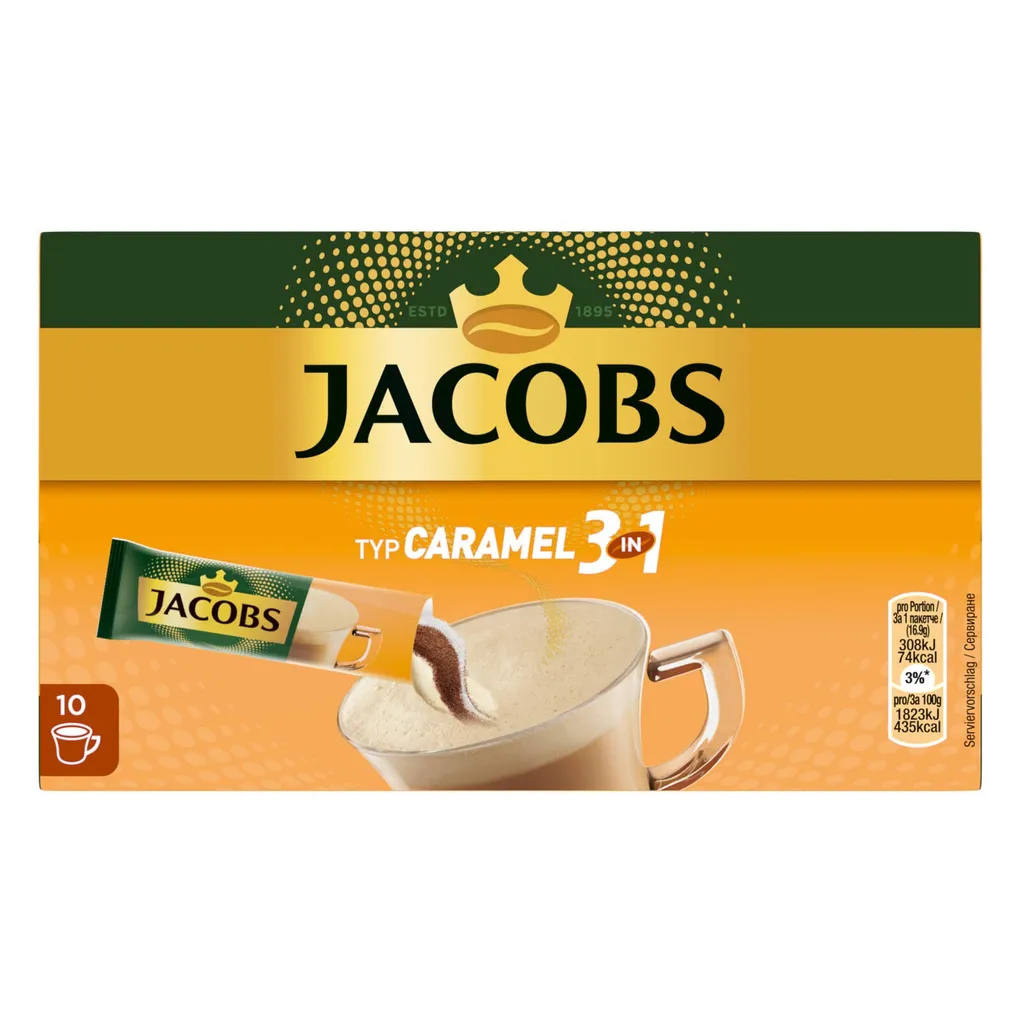 JACOBS 3in1 Typ Caramel Löslicher Kaffee 12er Pack 12 X 10 Getränke Sticks 6 JACOBS 3in1 Typ Caramel Löslicher Kaffee 12er Pack 12 X 10 Getränke Sticks – Bild 6