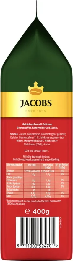 JACOBS Typ Cappuccino 10 Beutel Löslicher Kaffee Intantkaffee 10 X 400 G Cremig -Kaffee Verkäufe fca7a63c6be9b0878ede75d4d21ddb01