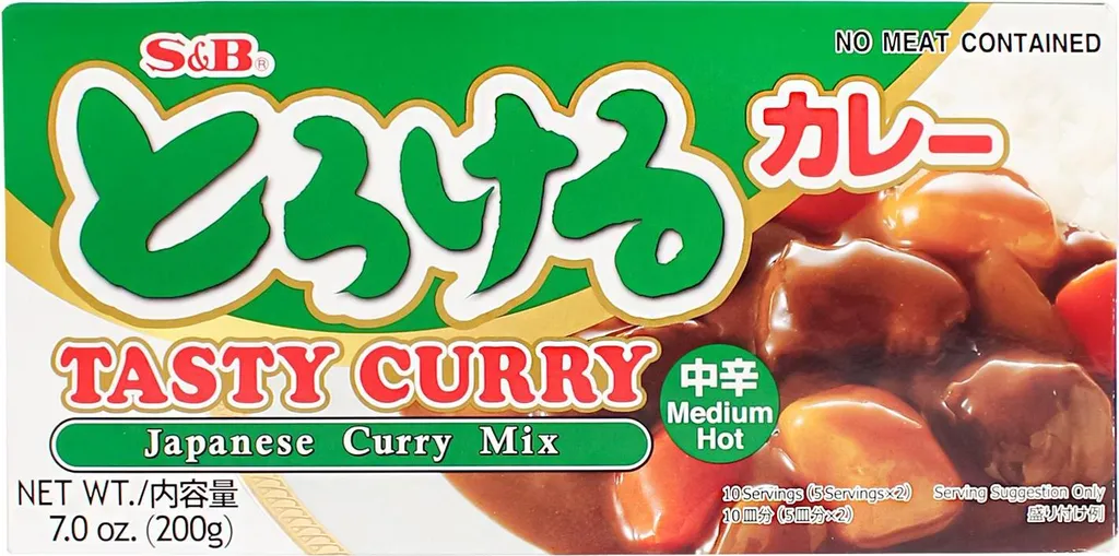 S&B Tasty Curry Medium Hot 200g 1 S&B Tasty Curry Medium Hot 200g